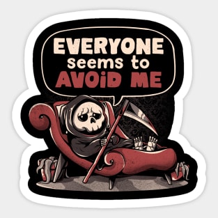 Death Issues - Funny Halloween Skull Grim Reaper Gift Sticker